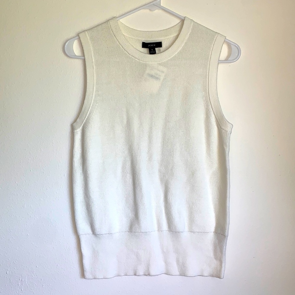 J. Crew White Sweater Vest - Size Small